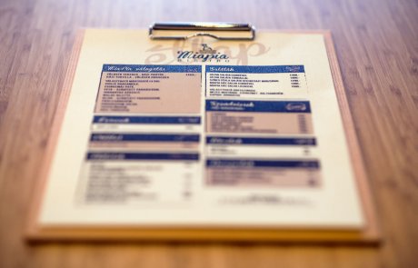 Miapia Bistro étlap design